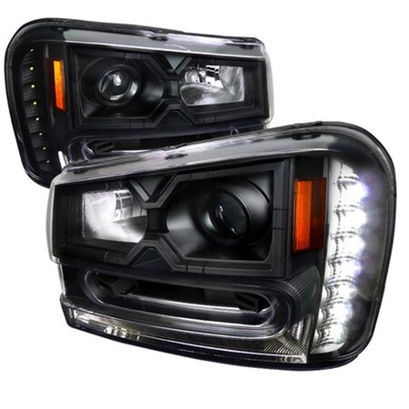Overtime Projector Headlight for 02 to 09 Chevrolet Trailblazer, Black - 13 x 22 x 23 in. OV2654208